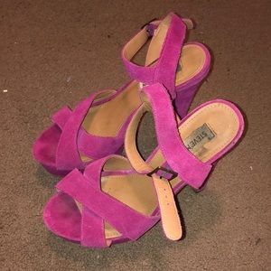 Suede Pink Heels